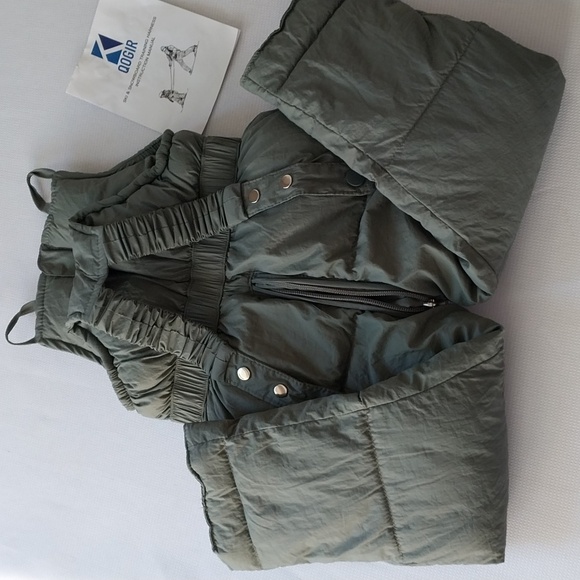 Snow Bib Overall One Piece Olive Green Tot Snow Suit Needs Measured Tags Off - Picture 9 of 9